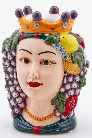 Сицилийская ваза ФРУТТА ДОННА, керамика, 22 см, EDG