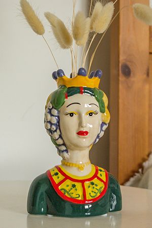Сицилийская ваза ДОННА ИН ВЕРДЕ, керамика, 18 см, EDG