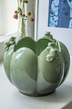 Декоративная ваза ТРЕРАНЕ, керамика, 21х18 см, EDG