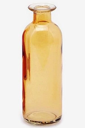 Декоративная бутыль-ваза БОРРАЧА ПИККОЛА, стекло, янтарная, 16 см, EDG