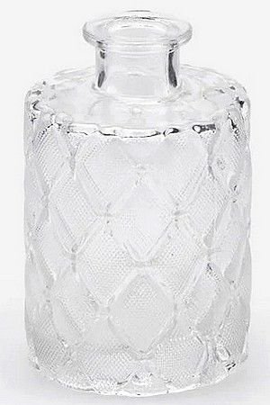 Декоративная бутыль-ваза КАРАФ РОМБИ малая, стекло, 11х7 см, EDG