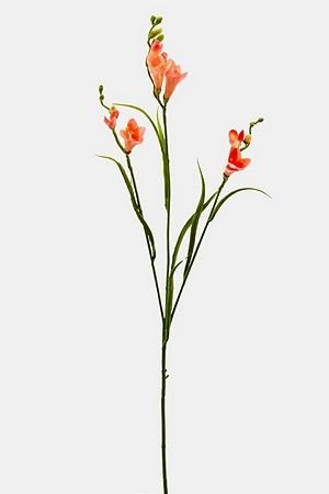 Декоративная ветка-цветок ФРЕЗИЯ КОРАЛЛОВАЯ, 65 см, EDG