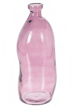 Ваза-бутыль АНИВЭН, стекло, розовая, 36 см, Koopman International