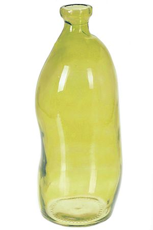 Ваза-бутыль АНИВЭН, стекло, жёлтая, 36 см, Koopman International