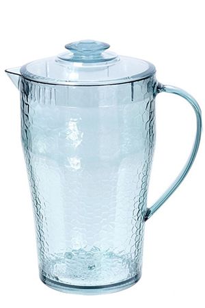 Кувшин для напитков КРЭП, серо-голубой, пластик, 25х13 см, Koopman International