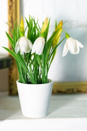 Искусственные цветы в горшке ПОДСНЕЖНИК, 21 см, Koopman International