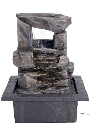 Декоративный фонтан ДЬЮ ОН РОКС с подсветкой, 27х21 см, Koopman International