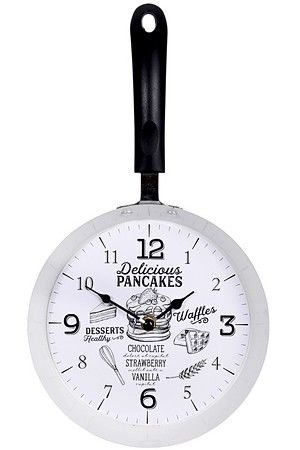 Кухонные настенные часы ЛЮБИТЕЛЯМ СЛАДКОГО, белые 39х21 см, Koopman International