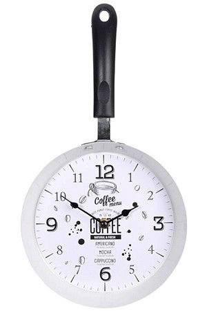 Кухонные настенные часы ВРЕМЯ КОФЕ, белые, 39х21 см, Koopman International
