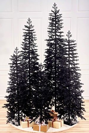 Искусственная стройная елка Тикко, черная, хвоя ЛИТАЯ 100%, 120 см, Max CHRISTMAS