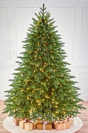 Искусственная елка с лампочками Романовская, зелёная, хвоя ЛИТАЯ 100%, 334 теплых белых LED-огня, 180 см, Max CHRISTMAS