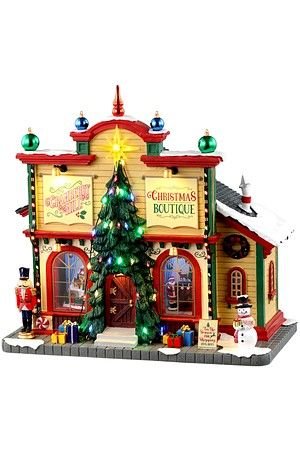 Рождественский бутик 'Клюквенный холм', полистоун, подсветка, 24х24 см, батарейки, LEMAX
