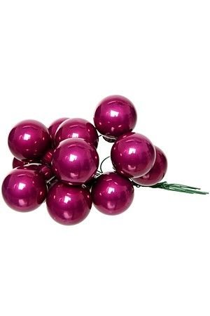 ГРОЗДЬ миниатюрных стеклянных эмалевых шариков на проволоке, 12 шаров по 20 мм, цвет: Magnolia, Kaemingk