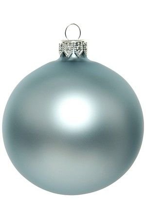 Елочный шар ROYAL CLASSIC стеклянный, матовый, цвет: misty blue, 150 мм, Kaemingk