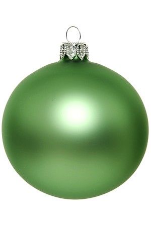 Елочный шар ROYAL CLASSIC стеклянный, матовый, цвет: зелёный луговой, 150 мм, Kaemingk