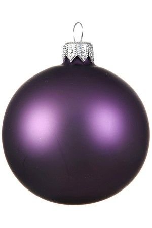 Елочный шар ROYAL CLASSIC стеклянный, матовый, цвет: пурпурный, 150 мм, Kaemingk