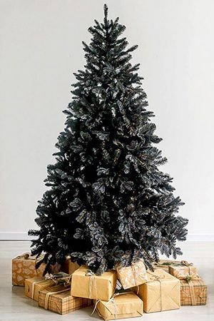 Искусственная ель ОДРИ BLACK, 150 см, чёрная, хвоя Литая+ПВХ, GREEN TREES