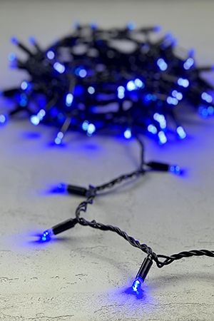 Светодиодная гирлянда Quality Light Cap 100 синих LED, 10 м, черный ПВХ, соединяемая, IP65, BEAUTY LED