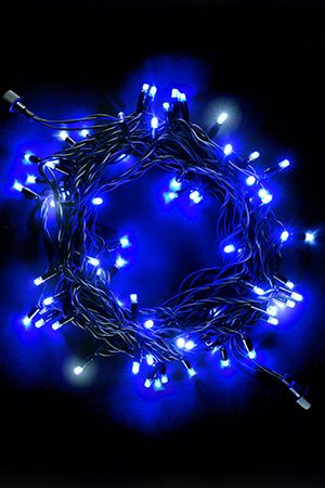 Уличная гирлянда Legoled 100 синих LED, холодное мерцание, 10 м, черный КАУЧУК, соединяемая, IP65, BEAUTY LED