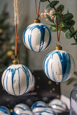 Набор стеклянных шаров МОРОЗНЫЙ МУАР, 8 см, 12 шт., Winter Deco