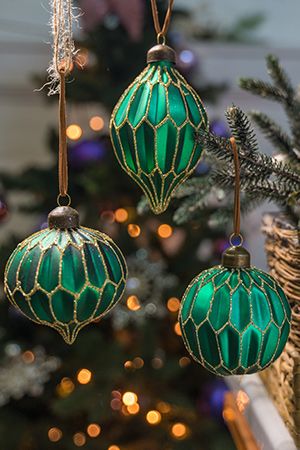 Набор стеклянных шаров НИДАБЕЛЬ, зелёный, 8-11 см, 12 шт, Winter Deco