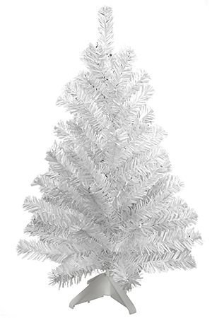 Искусственная настольная белая елка Метелица 30 см, ПВХ, MOROZCO