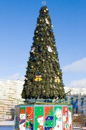 Уличная елка Уральская 10 м каркасная, ПВХ, GREEN TREES