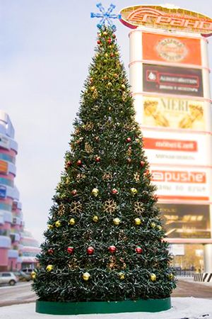 Уличная елка Уральская 16 м каркасная, ПВХ, GREEN TREES