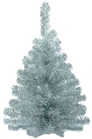 Искусственная серебряная елка Северное Сияние 90 см, фольга