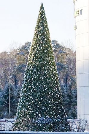 Уличная елка Уральская 25 м каркасная, ПВХ, GREEN TREES