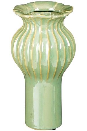 Декоративная ваза ФЕЛИЗА, керамика, светло-зелёная, 30 см, Edelman