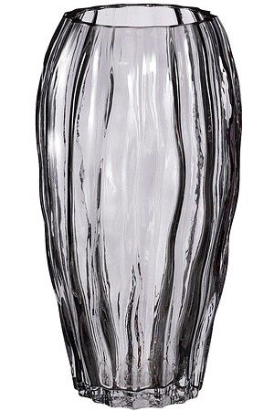 Декоративная ваза ФЕЛИН, стекло, дымчато-серая, 27 см, Edelman