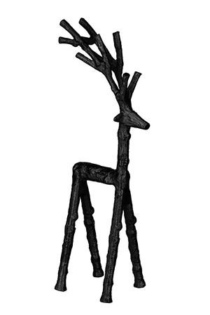 Декоративная фигура ОЛЕНЬ АЛОНЕРО, металл, чёрный, 35 см, Edelman