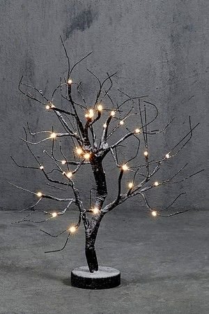 Декоративное светящееся дерево ФРОСТ МИНИ, 30 тёплых белых LED-огней, 55 см, батарейки, Edelman