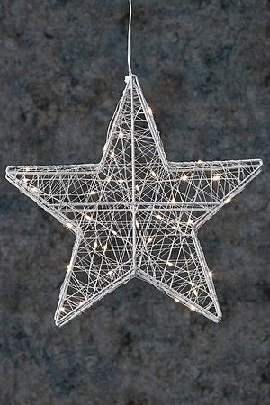 Подвесное декоративное украшение-звезда ЭТУАЛЬ ПТИ, 40 тёплых белых микро LED-огней, 28 см, уличная, Edelman