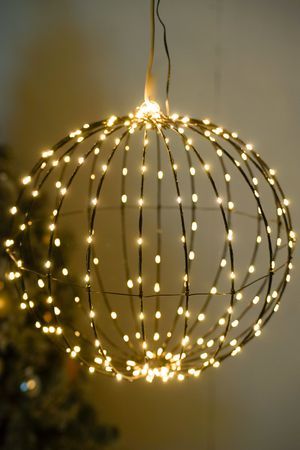 Подвесной светящийся шар МЕРИДЬЕН ТЬЕД, 260 экстра тёплых белых микро LED-огней, 40 см, таймер, уличный, Edelman