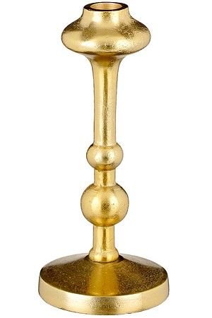 Подсвечник для одной свечи КАНТО, металл, золотистый, 21 см, Edelman