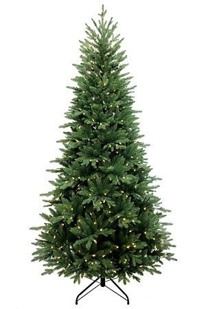 Искусственная ель с лампочками ЛУИЗИАНА, зелёная, хвоя ЛИТАЯ+ПВХ, 300 тёплых белых LED-огней, 183 см, A Perfect Christmas