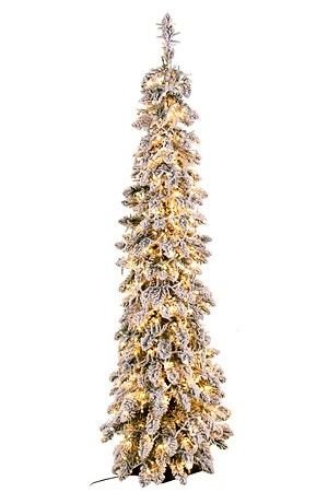 Искусственная ель с лампочками СНЕЖНЫЕ АЛЬПЫ, хвоя ПВХ, 1320 тёплых белых мини LED-огней, 183 см, A Perfect Christmas