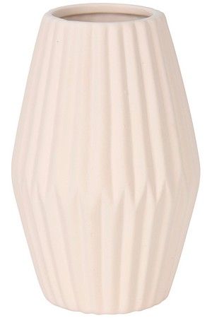 Декоративная ваза ОБЕН, керамика, белая, 17х11 см, Koopman International