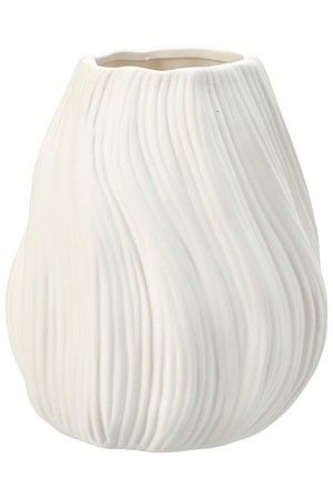 Декоративная ваза ВОЛЮТЭ, фарфор, белая, 18 см, Koopman International