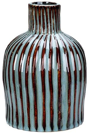 Декоративная ваза СИСАР, фарфор, синяя, 15 см, Koopman International