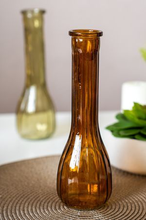 Декоративная ваза АРМЭЛЬ, стекло, коричневая, 22 см, Koopman International