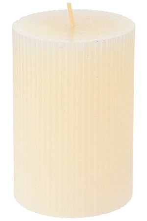 Рустикальная свеча-столбик АМПЛЬ, молочная, 10х7 см, Koopman International