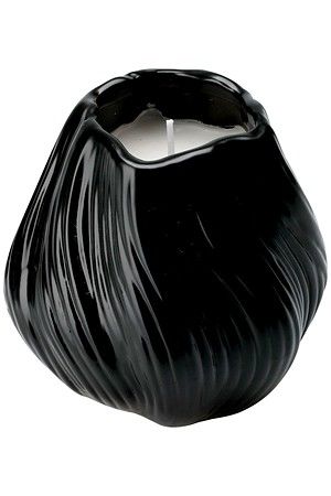 Свеча в вазочке ВОЛЮТЭ, чёрная, 9 см, Koopman International