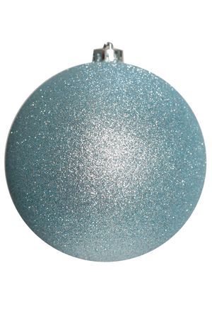Пластиковый шар, глиттер, ярко-голубой, 150 мм, Winter Deco