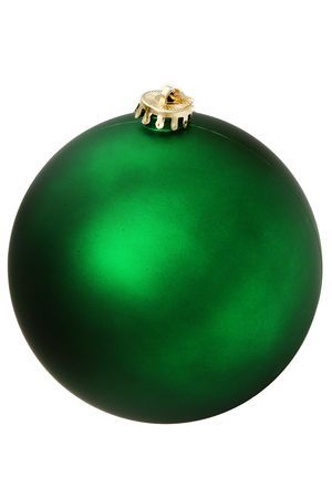 Пластиковый шар, матовый, ярко-зелёный, 150 мм, Winter Deco