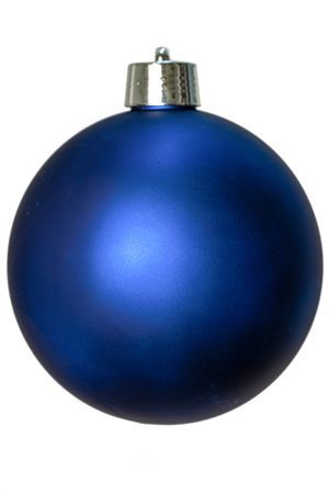 Пластиковый шар, матовый, синий, 200 мм, Winter Deco