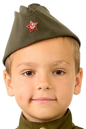 Детская военная пилотка солдата, размер 52-54, Батик