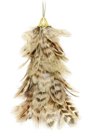 Украшение ёлочка-подвеска из перьев ФАЗЗИ ХЬЮМ, 10 см, Kaemingk